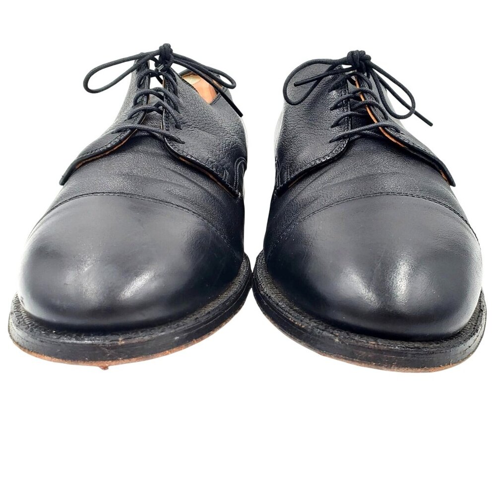 Alden USA New England Dress Shoes Men's 13B Black Leather Cap-toe Bluchers Derby - Picture 8 of 14